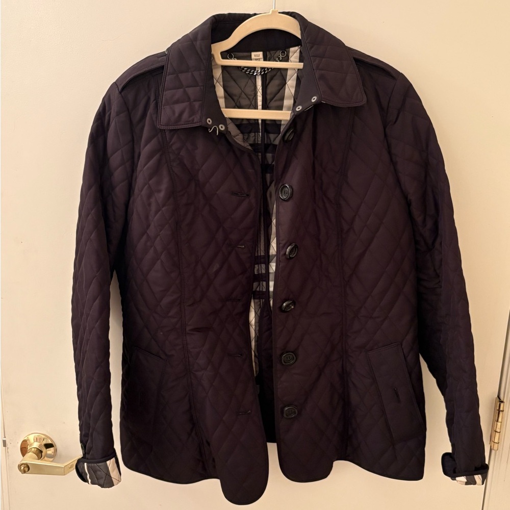 Burberry Woman’s Quilted Black Jacket with Black lining